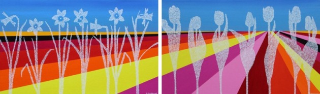 Daffodils and Tulips art